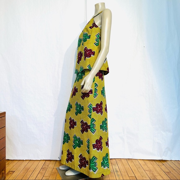 West African Senegal Top,Skirt And HEAD-WRAP - Picture 3 of 13